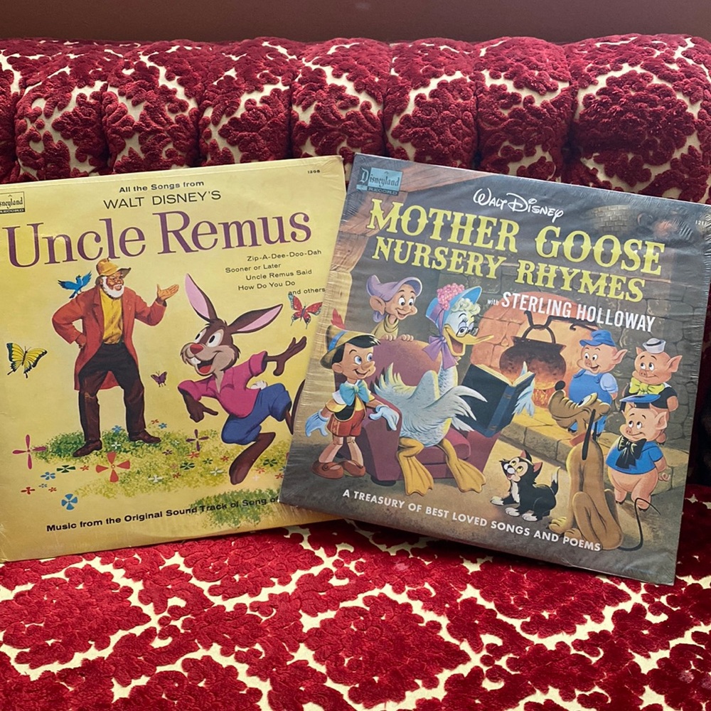 2 Sealed Disney Records / Vinyl Mother Goose Nursery Rhymes and Uncle Remus.